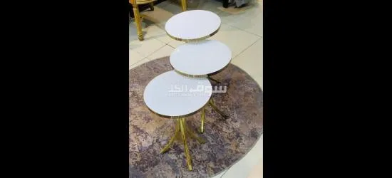 طقم طاولات ثلاثي خشب زان اصلي - 3