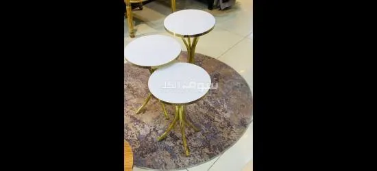 طقم طاولات ثلاثي خشب زان اصلي - 6