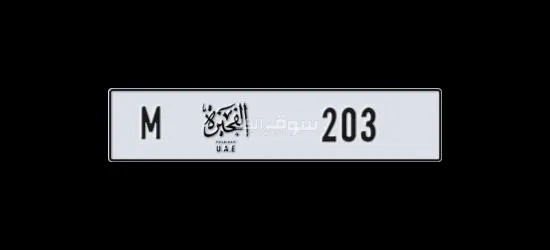 للوحة مميزة ارقم 203 للبيع 30الاف
