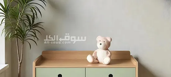 Mint Angled Kids Storage Cabinet