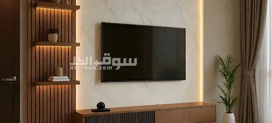 Premium Veined Slat TV Unit